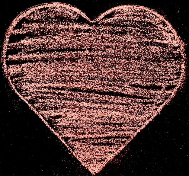 Photo heart chalk