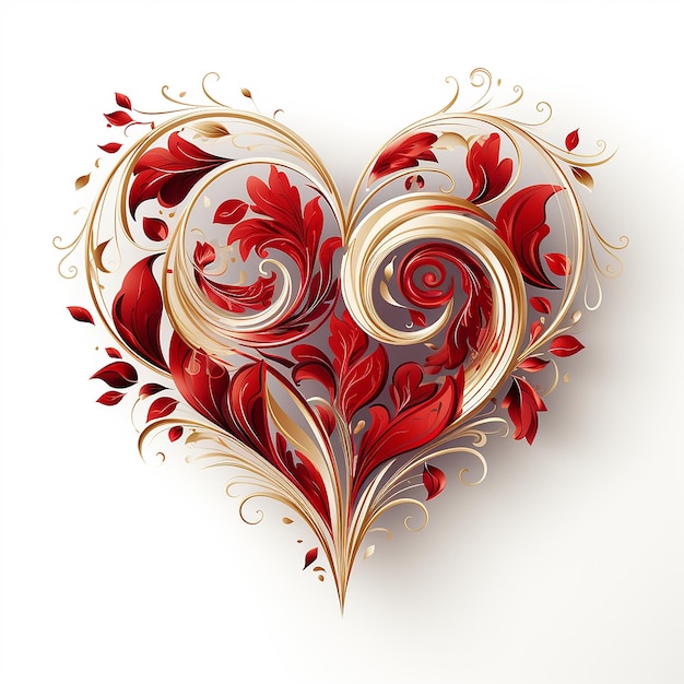 Heart Clip Art on White Background