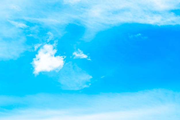 The heart cloud on blue sky background. Valentines day concept.