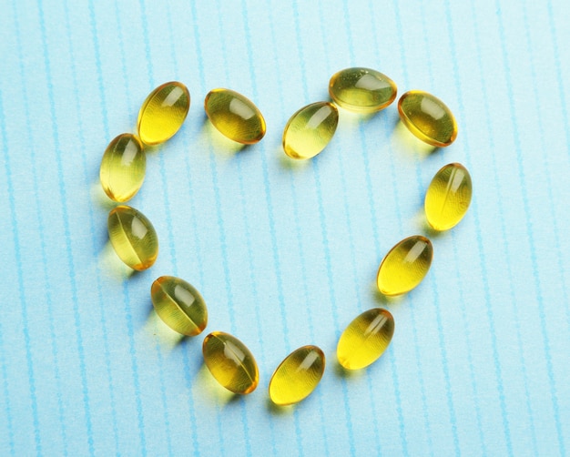 Photo heart of cod liver oil