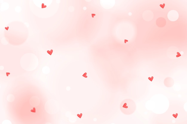 Photo heart confetti pattern on a crepe pink background