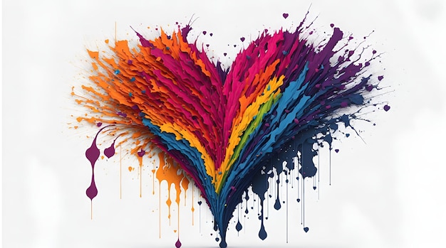 A Heart Filled With Rainbows Beautiful Splatter