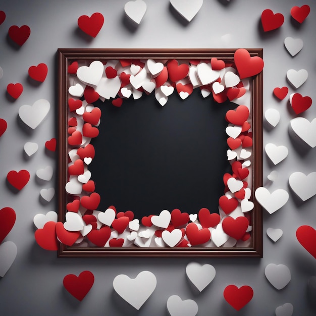 A heart frame on the wall