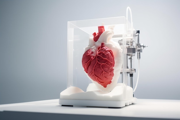 A heart from a 3D printer 3d models of organs Printed on printer heart