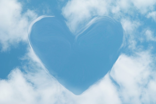 Heart from clouds can be used for background