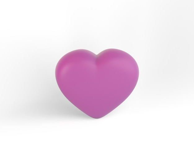 Heart Front Side With White Background