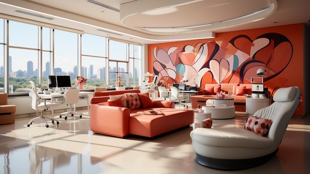 Heart Health And Dna Themed Patient Room In A