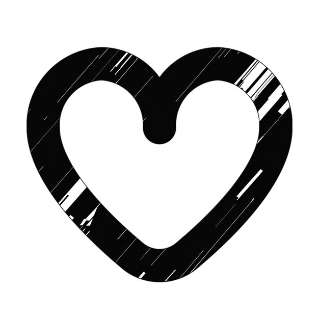 heart icon black and white diagonal texture