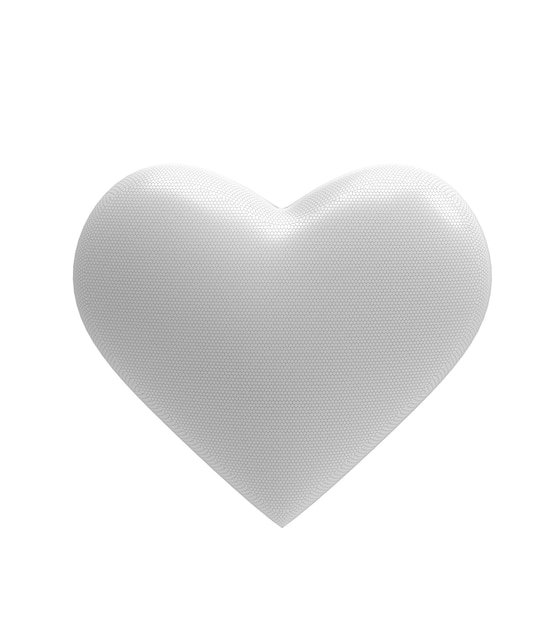 Heart icon isolated on white background 3D illustration