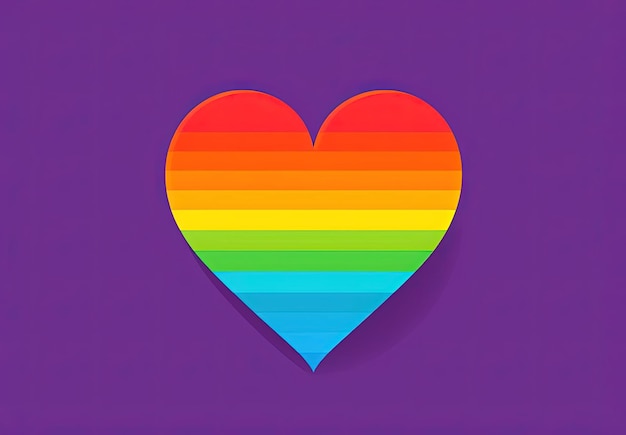 heart icon of rainbow flag