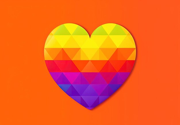 Premium AI Image | heart icon of rainbow flag