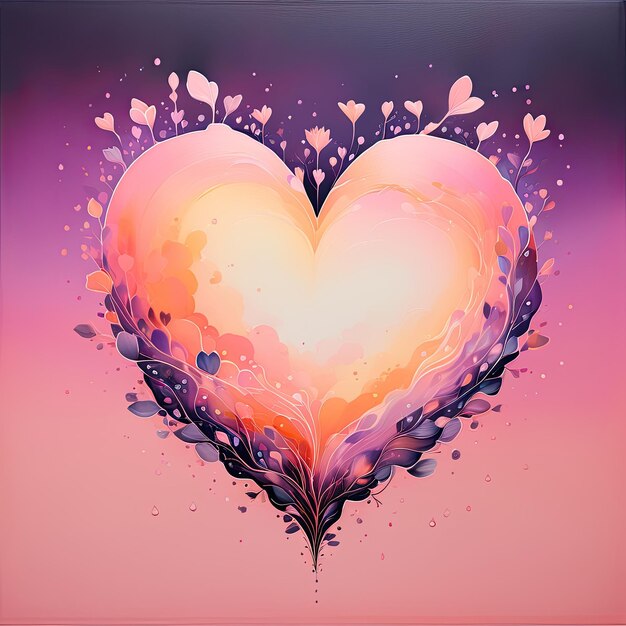 Heart illustration Love and passion symbol