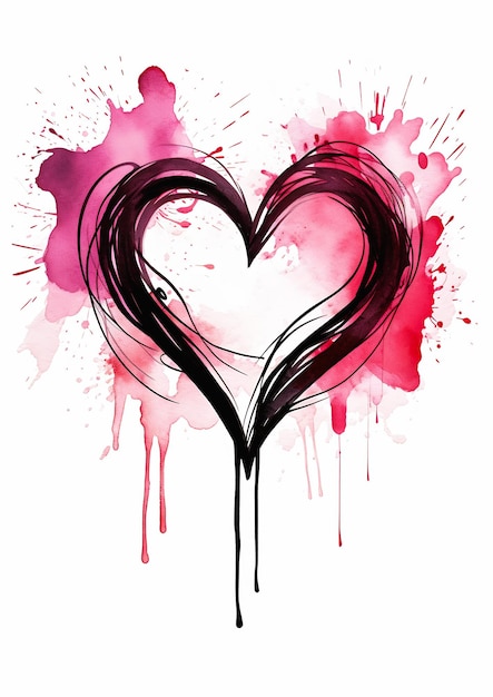 heart ink blood splatter background illustrator grinning princess emote splash page pink avatar