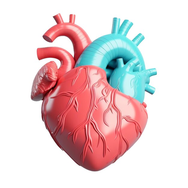 Heart isolated on background with Generative AI