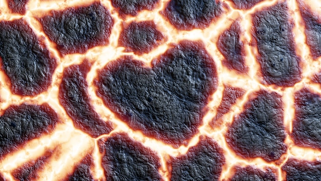 Heart Lava background