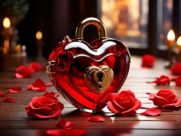 Heart lock for valentine day