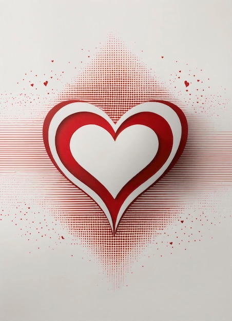 Foto logo del cuore su sfondo bianco