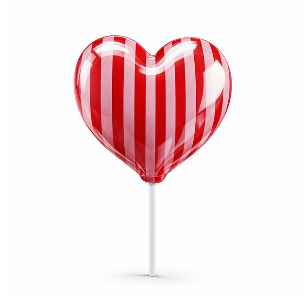 Heart Lollipop Isolation on White