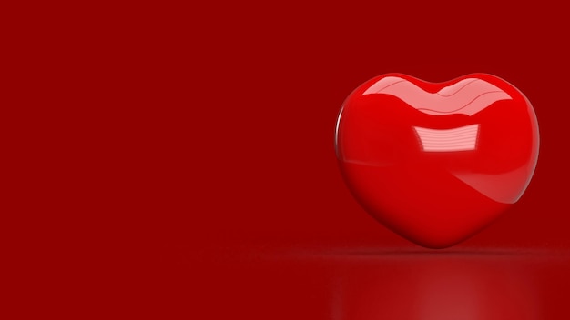 The Heart for love or health concept 3d renderingxA