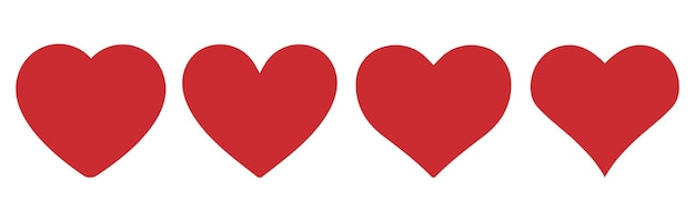 heart love romance red hearts heart vector icons red heart love symbol isolated editable vector