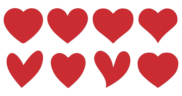 Photo heart love romance red hearts heart vector icons red heart love symbol isolated editable vector