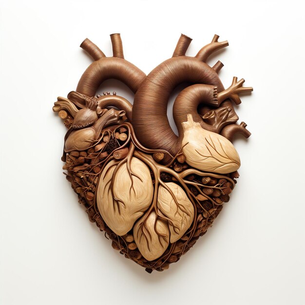 heart made of coffee beans