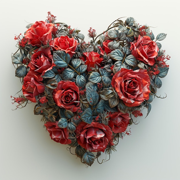 a heart made of flowers with a heart that says quot heart quot