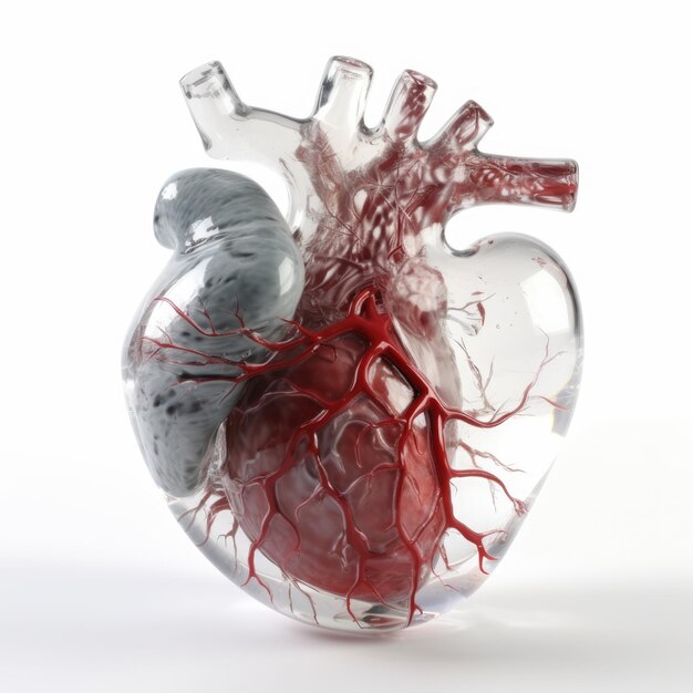 A heart made of glass