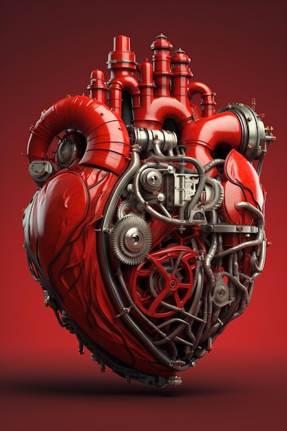 A heart made out of parts.