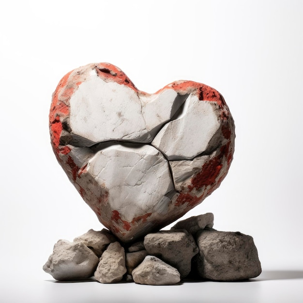 A heart made of stone