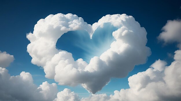 Фото Сердце, сделанное из облаков.