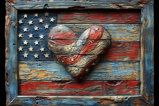 Фото Сердце америки, символизирующее патриотизм