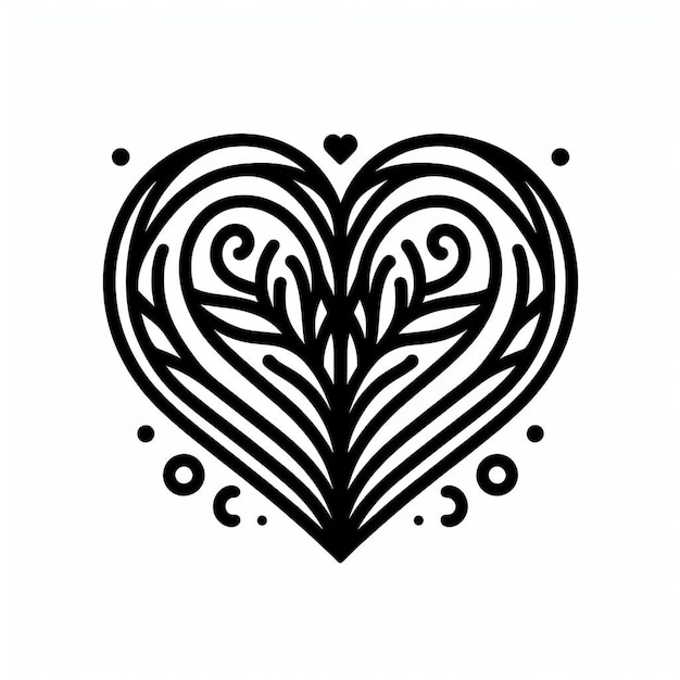 Heart outline vector image