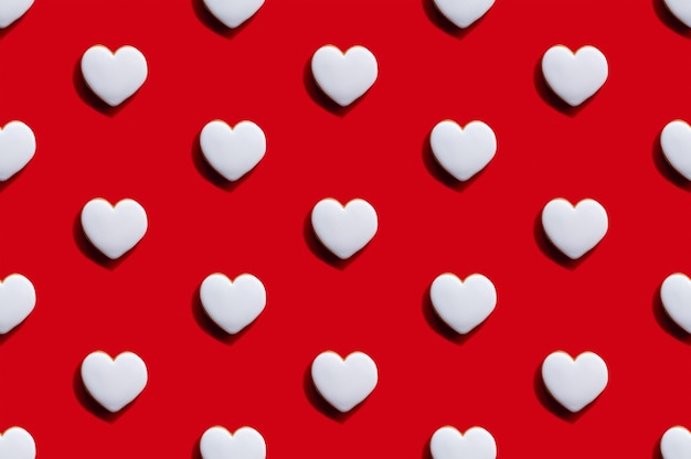 Heart pattern red seamless background women day