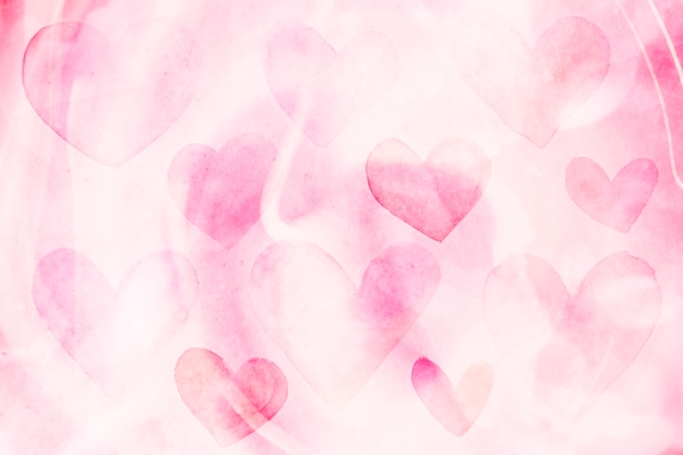 Photo heart patterned on a pink background