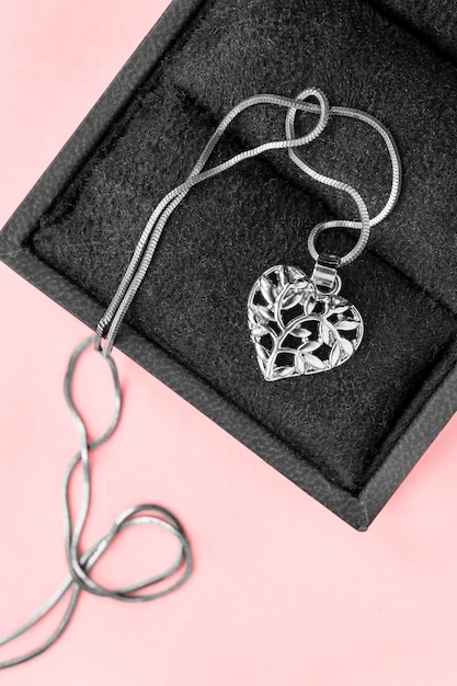 Heart pendant in a box