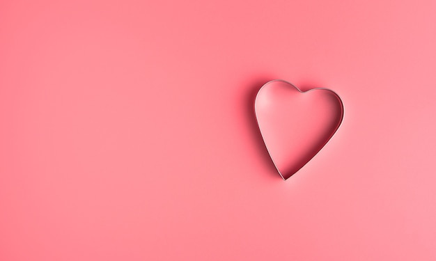 Heart on a pink background.