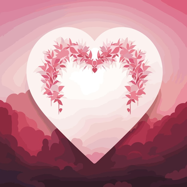 heart on a pink background