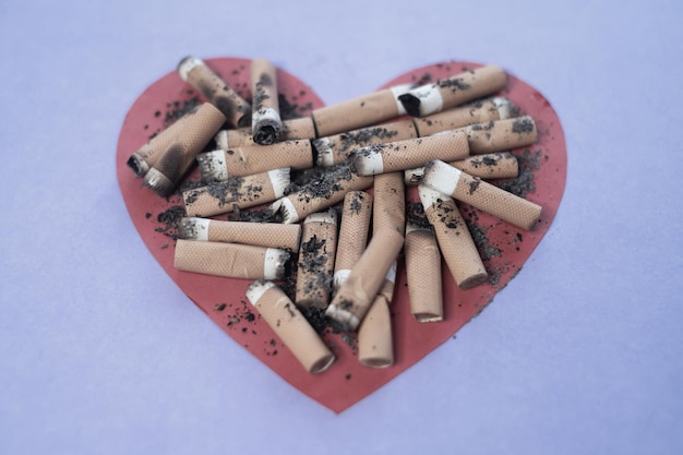 Heart ruined by cigarette smoke high cholesterol high blood\
pressure heart disease shortness of breath stop smoking day