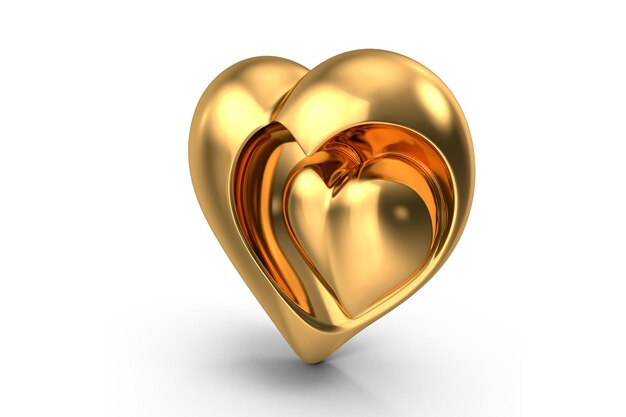 Heart Sculpture Gold