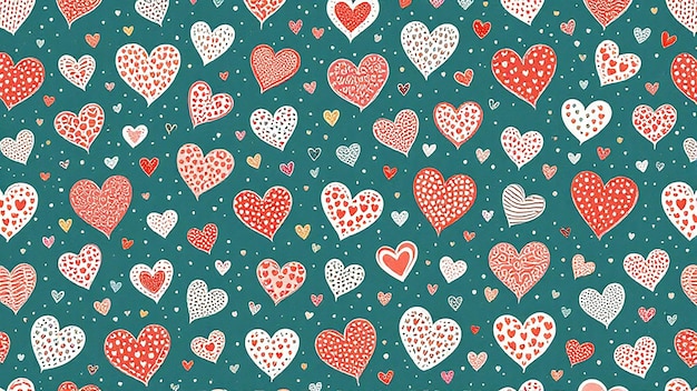 heart seamless pattern background illustration