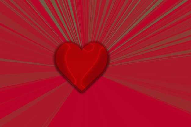 愛とケアのシンボルとしてのハート形 幸せなバレンタインデーの心の挨拶