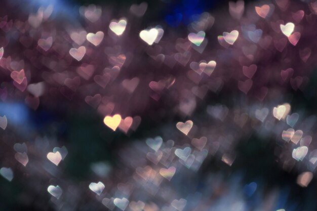 Photo heart shape bokeh lights