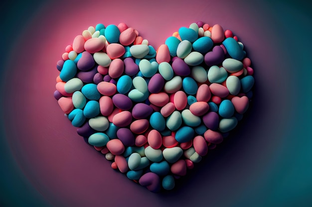 Heart shape Candy background