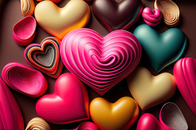 Heart shape Candy background