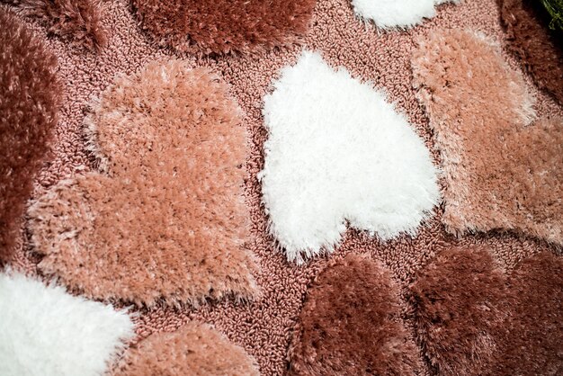 Heart Shape Carpet At Close Up