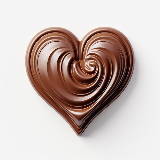 Foto un cioccolato a forma di cuore.