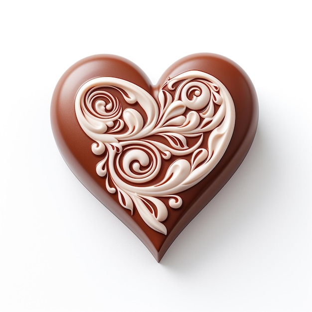 A heart shape chocolate