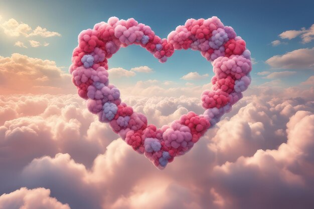 Foto forma di cuore nel cielo sognante