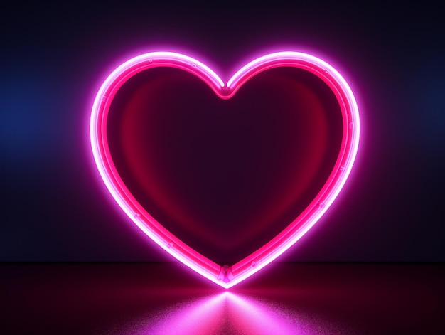 Heart shape neon light for valentines day